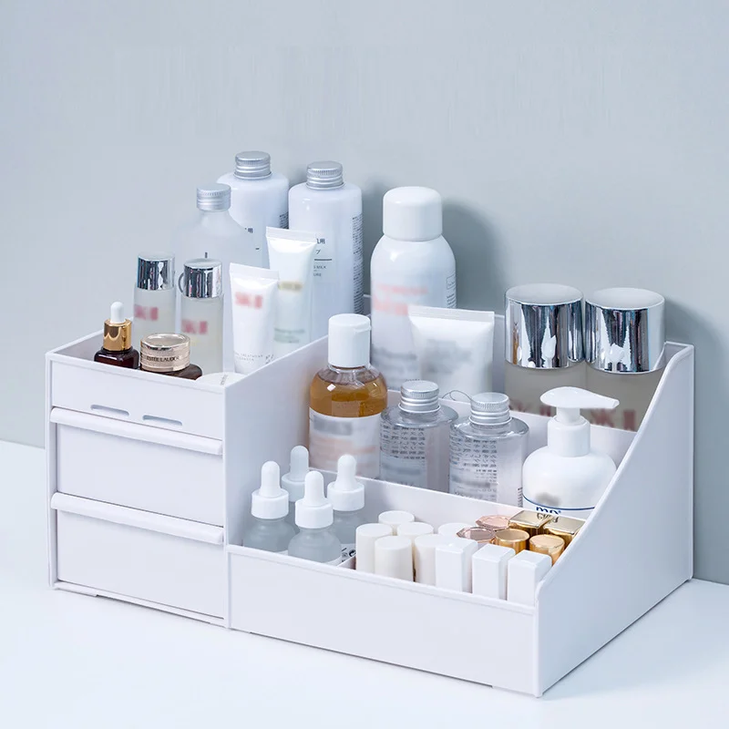 Kozmetika Ličila Škatla Za Shranjevanje Organizador Maquillaje Rangement Plastičnih 3 Plast Posode Škatla Za Shranjevanje Desk Pripomočki Za Dom
