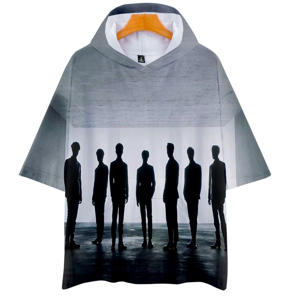 Kpop GOT7 3D Tiskanih Moda Hooded T-majice za Ženske/Moške Kratkimi Rokavi Tshirt Priložnostne Harajuku Ulične Oblačila Za Poletje
