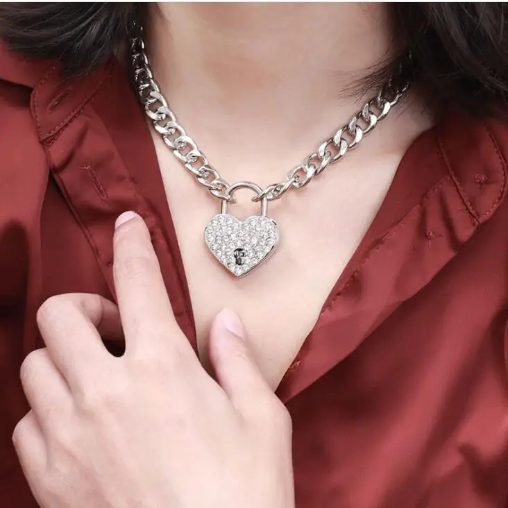 Kpop goth igirl estetske verige kristalno srce ogrlico, obesek egirl grunge collares de moda 2020 pribor nakit