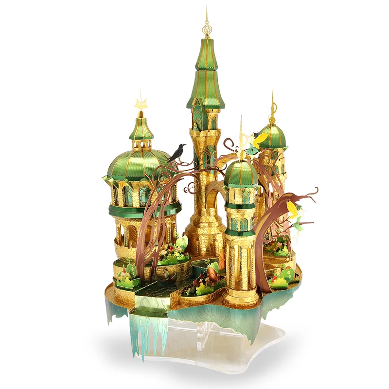 Kraljestvo Vila Grad 3d Lasersko rezanje Kovine puzzle Sestavljeni Toy Model DIY Priročnik Stavbe Sestavljanke Igrače za Odrasle