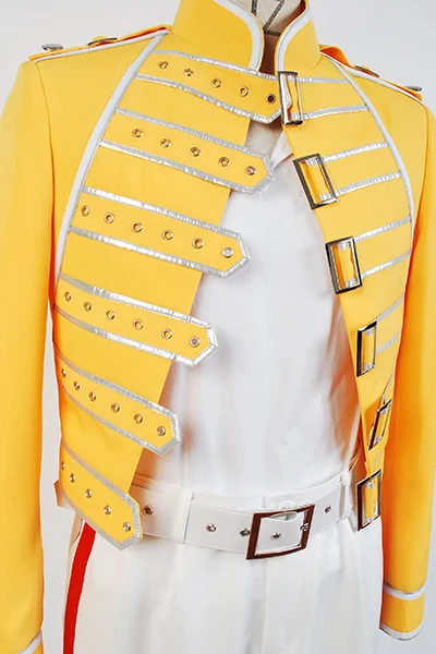 Kraljica Lead Vokal) Freddie Mercury Cosplay Kostum Moških Rumeno Jakno/Celoten sklop Sopihanje Kostum Celoti Določa