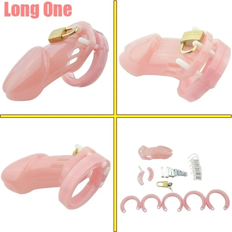 Kratke/Dolge Male Plastike, Čistost Krletka ključavnico za Zaklepanje S 5 Penis Prstan Petelin Kletke Čistost Pasu Sex Igrača za Moške Penis Rokav