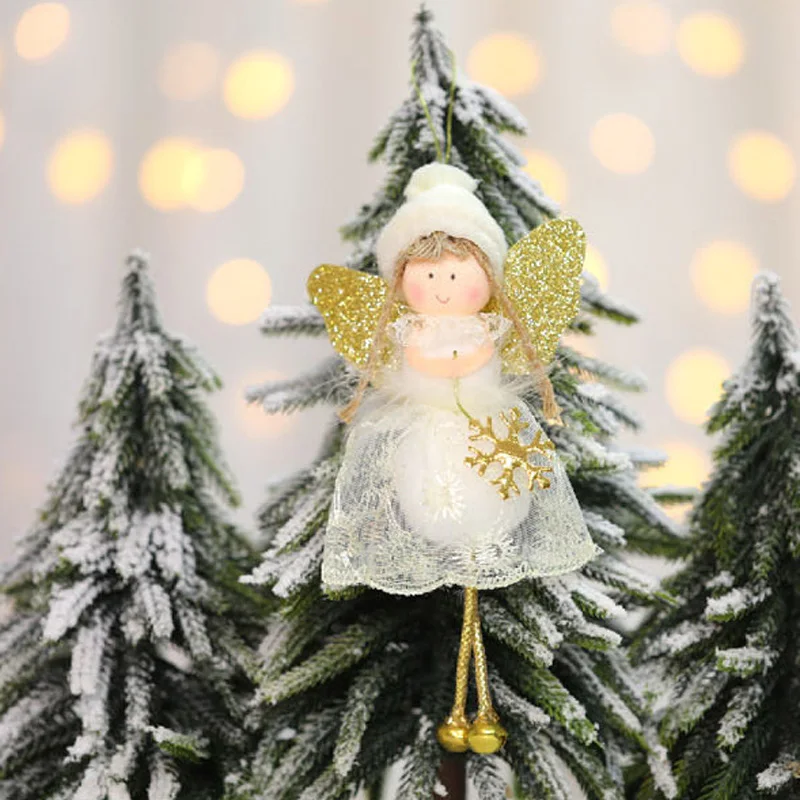 Krilo Angela Božič Obesek Visi Okras Zlato, Srebro Snežinka Drevo Božično Dekoracijo Doma Dekor Stranka Dobave