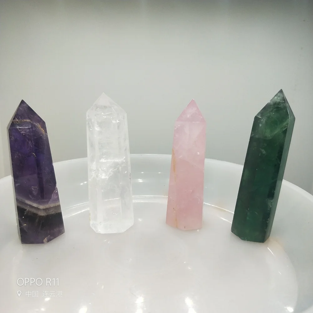 Kristalno Palico Naravni kristalni kamen Visoke Kakovosti Pregleden Rock Quartz Crystal Polirani Eno Točko Palico feng shui Dekoracijo
