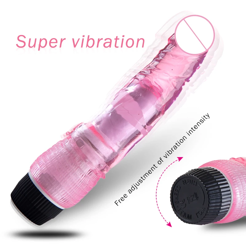 Kristalno Silikonski Realne Velik Dildo Super Vibracije G Spot Vibrator Stimulator MultiSpeed Masaža Palico Odraslih Igrače za Ženske