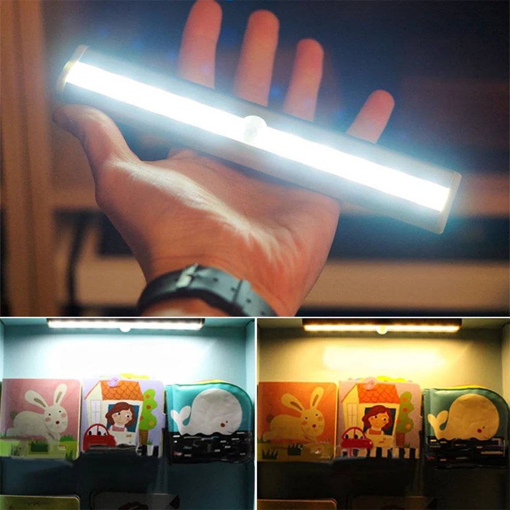 Kuhinja Lučka PIR LED Senzor Gibanja Brezžični USB Svetlobe Omari, Omaro, Posteljo LED Pod Kabinet Noč Luč Za Omaro Stopnicah avto