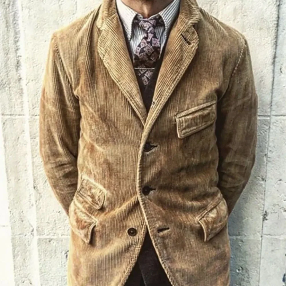 Kul moških velvet jakno plašč eleganten človek jeseni, pozimi priložnostne coats beloprsi singl poslovnih moških navaden jopiči, moški oblačila
