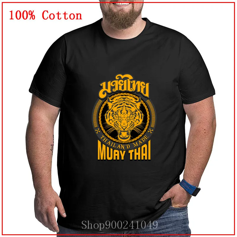Kul Muay Thai Tiger Tajska T-shirt Za moške Kung Fu Majica s kratkimi rokavi moški velika velikost Oblačila, Bombaž Tees Skupine Vrhovi Hip Hop Tshirt