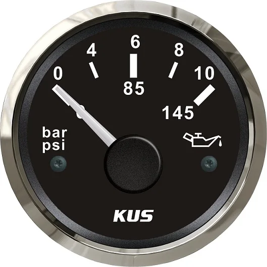 KUS DN52mm črno / belo olje merilnik tlaka tlak olja meter 0-10Bar (PN: KY15006 / KY15103)