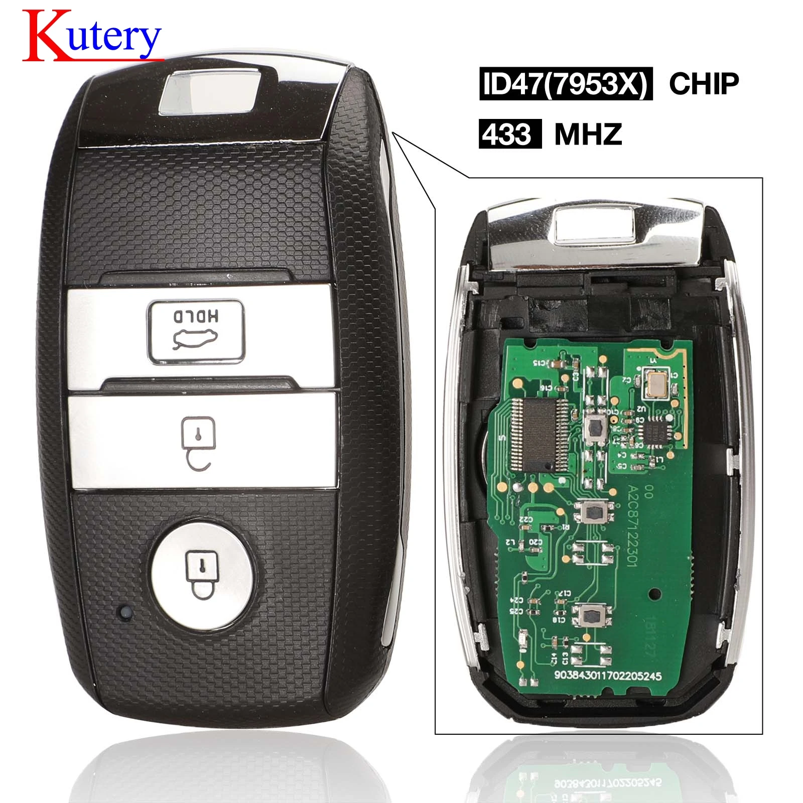 Kutery Avto Smart Remote Key primerni za KIA K4 KX3 Sportage Sorento Rio po 2016 Leto ID47 Čip 433Mhz
