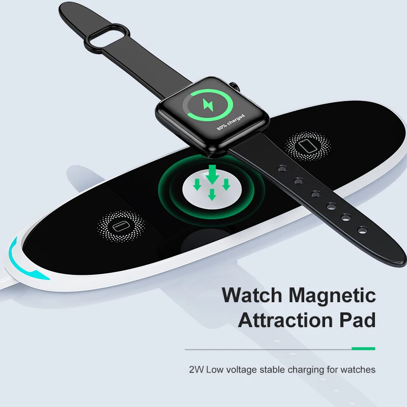 KUULAA 3 v 1 Qi Brezžični Polnilnik Tipke Za iPhone 11 12 Mini Pro Max Brezžičnih Polnilnih Postaj Za Airpods Apple Watch Dock