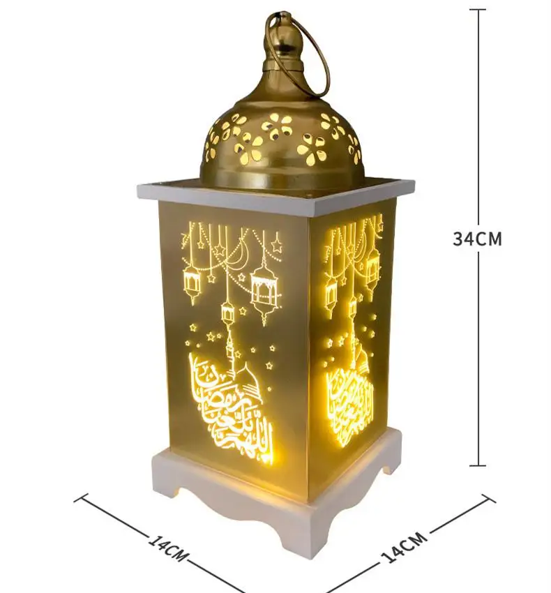 Kuulee Muslimanskih Ramadana Veter Svetilka, LED Svetloba Lesen Obesek Visi Eid Festival Počitnice Dekoracijo