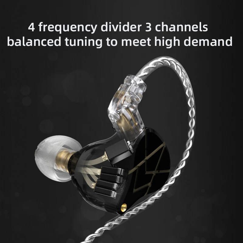 KZ ASX Gaming Slušalke 20 BA Enot HI-fi Bas V Uho Monitor uravnotežen armature Slušalke šumov Čepkov gibanje Slušalka