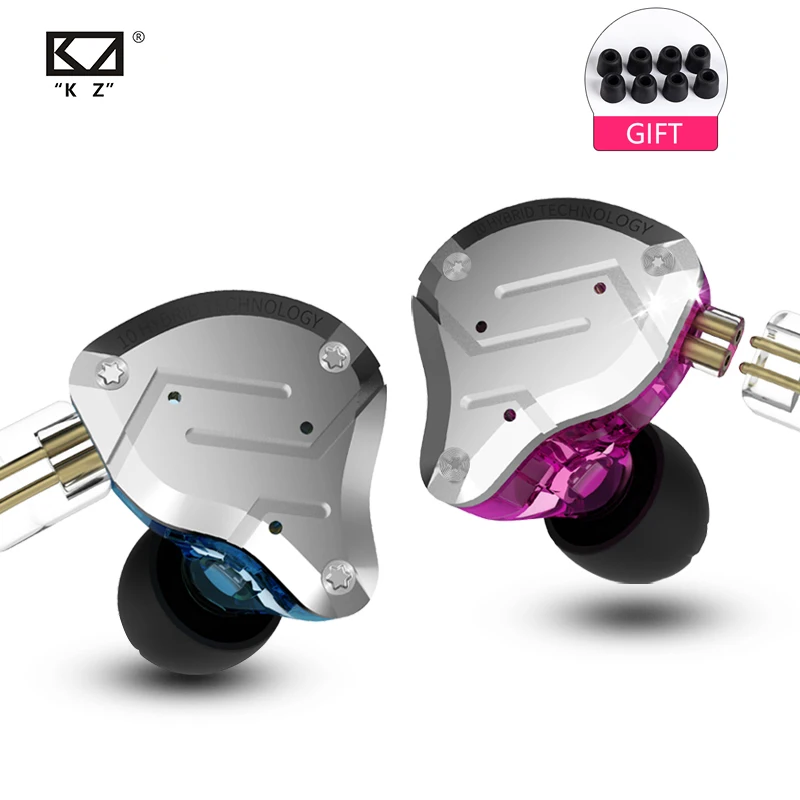 KZ ZS10 PRO 4BA+1DD HIFI Kovinski Slušalke Hibridni in-Ear Slušalke Šport šumov Slušalke 0,75 mm KZ ZSN PRO ZSX CCA C10 C16