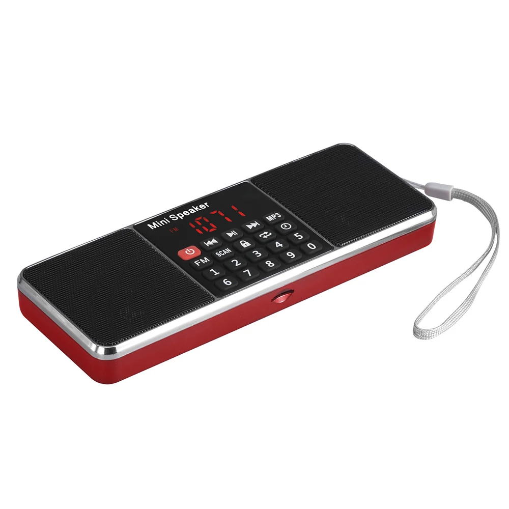 L-288 Prenosni UKV-Radio Zvočnika Predvajalnik Glasbe Z TF Kartice USB Disk Vhod LCD Zaslon Zvočniki