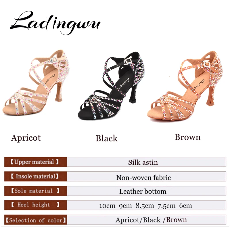 Ladingwu Tovarne Neposredno Prodajo Plesne čevlje latinsko Ženske Sije Nosorogovo Salsa Čevlji Ples Ženska Plesni Sandali Ultra Nizko Ceno