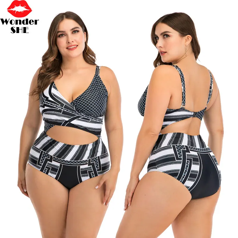 Laides Plus Velikost Bikini za maščobe dekle, veliki velikost Kopalke Seksi 2020 Bikini Visoko Pasu Kopalke Plaži, Kopalne Obleke