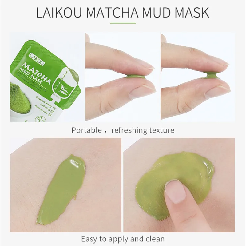 LAIKOU Matcha Vlažilne Spalna Obraz Blatna Maska Paketi Proti gubam Noč Obraza PacksFace Navlažijo Anti-Aging Maske za obraz