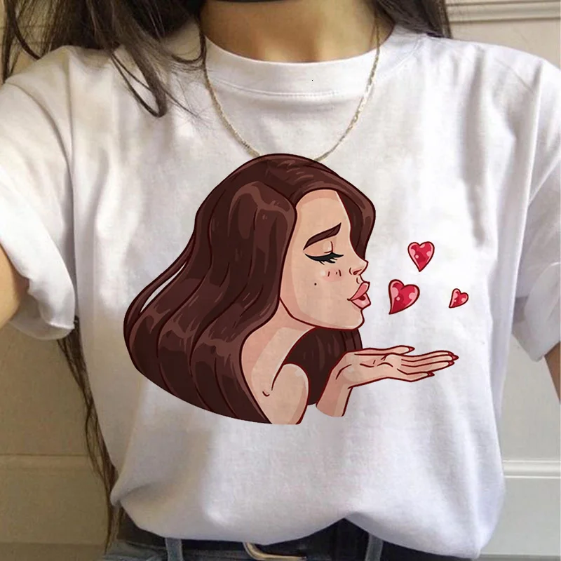 Lana Del Rey Harajuku Ulzzang T-shirt dame grafično oblikovanje, tiskanje fan T-shirt estetske T-shirt korejski slog T-shirt ženski