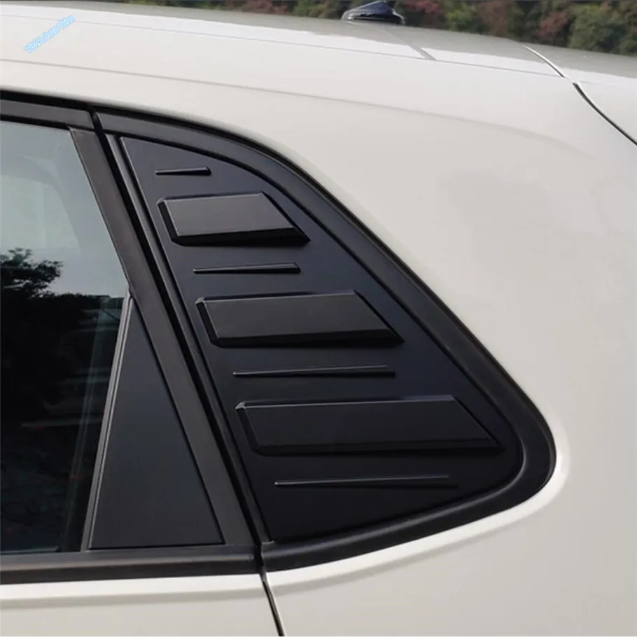 Lapetus Avto Zadnje Okno Reže Zaklopa Strani Vent Kritje Trim ABS Ogljikovih Vlaken / Black Primerna Za VW Volkswagen Polo 2019 2020 2021