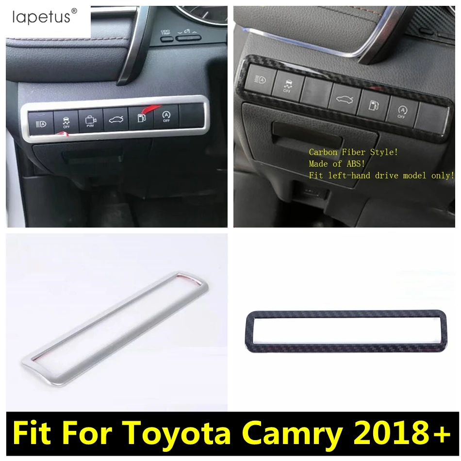 Lapetus Pribor Za Toyota Camry 2018 - 2021 Spredaj Glava Luči Stikala Gumb Modeliranje Zajema Komplet Prevleko iz Ogljikovih Vlaken ABS