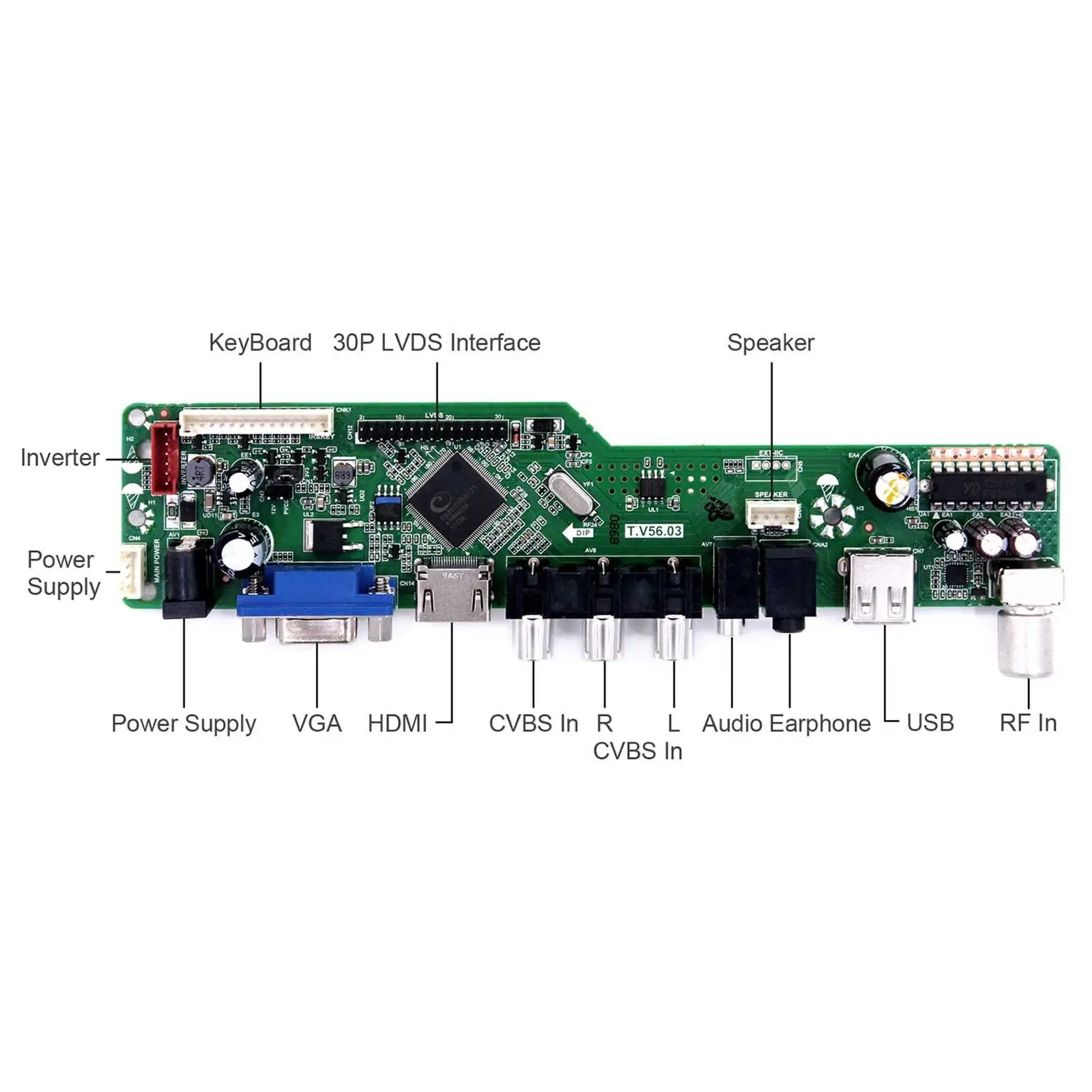 Latumab Komplet za QD15TL02 Rev. 04 TV+HDMI+VGA+USB LCD LED zaslon Gonilnik Krmilnika Odbor