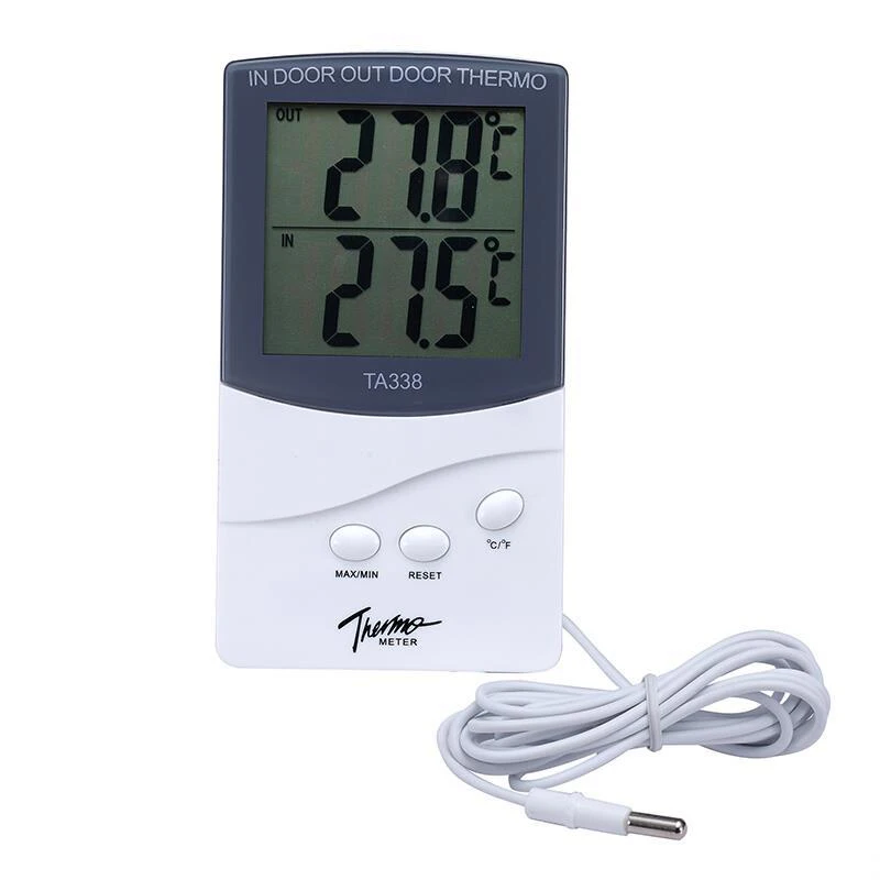 LCD-Max-Min Termometer, Higrometer Digitalni Notranja Termo Hygro Vlažnost Ven Temperature Merilnik Sonda za Senzor Kabel, Vremenske Postaje