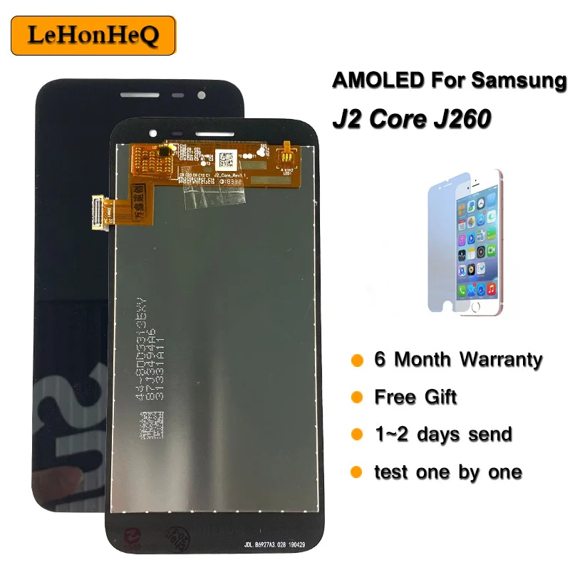 LCD zaslon Za Samsung Galaxy J2 Jedro 2018 J260 J260M/DS J260F/DS J260G/DS LCD Zaslon, Touch Senzor Računalnike Skupščine