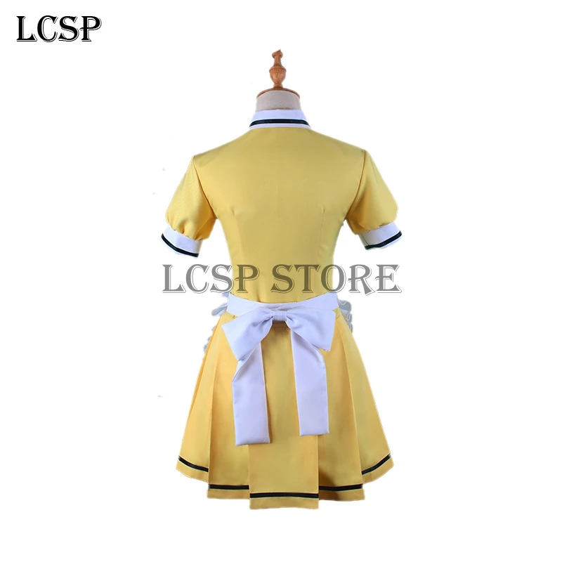 LCSP Mešanica S Hoshikawa Mafuyu Cosplay Kostum Japonski Anime Rumene Kave Devica Enotno Obleko Obleko Oblačila