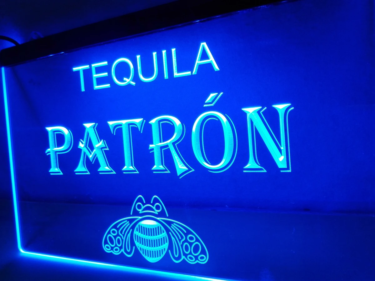 LE143 - Tequila Pokrovitelj Bar Pub Pivo LED Neon Luči Znak