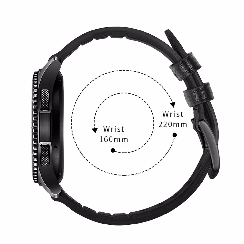 Leathe + silikonski Trak Za Samsung Galaxy watch 46mm 42mm aktivno Orodje S3 huawei watch gt zapestnica amazfit grt 47mm watchband