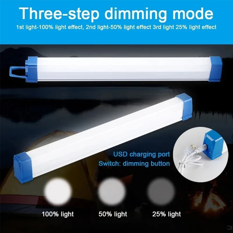 LED Bar Luči USB Polnilne Sili Večfunkcijsko Svetlobo 20 W 40 W 60 W za Zunanji Prenosni Luč Delo Svetlobe, je Kamp Svetilka