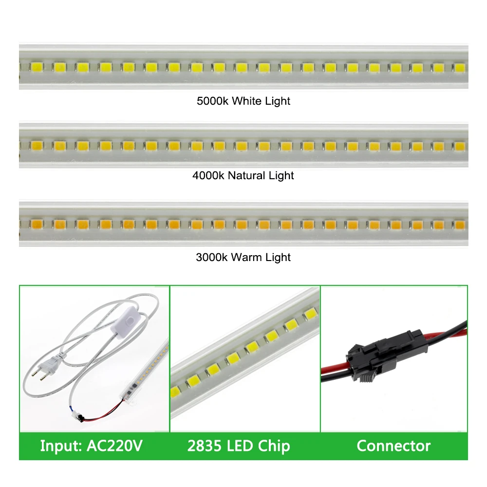 LED Bar Svetlobe 220V Visoko Svetlost 8W 72LEDs 50 cm 1-6pcs Nastavitev za Varčevanje z Energijo LED, Fluorescentne Cevi.
