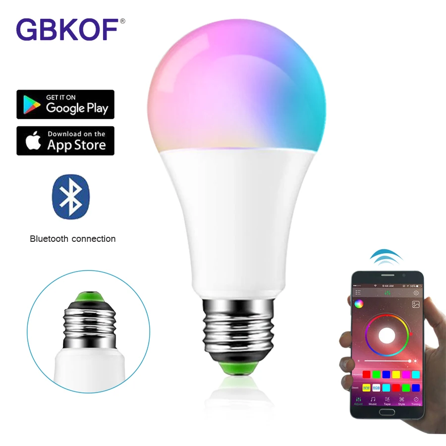 LED Bluetooth Žarnica Luči Zatemniti RGB Barvno Spreminjajoče se 15W E27 Skupine za Nadzor Memory Funkcija Multi-Barvni Dekoracijo Stranka Družino