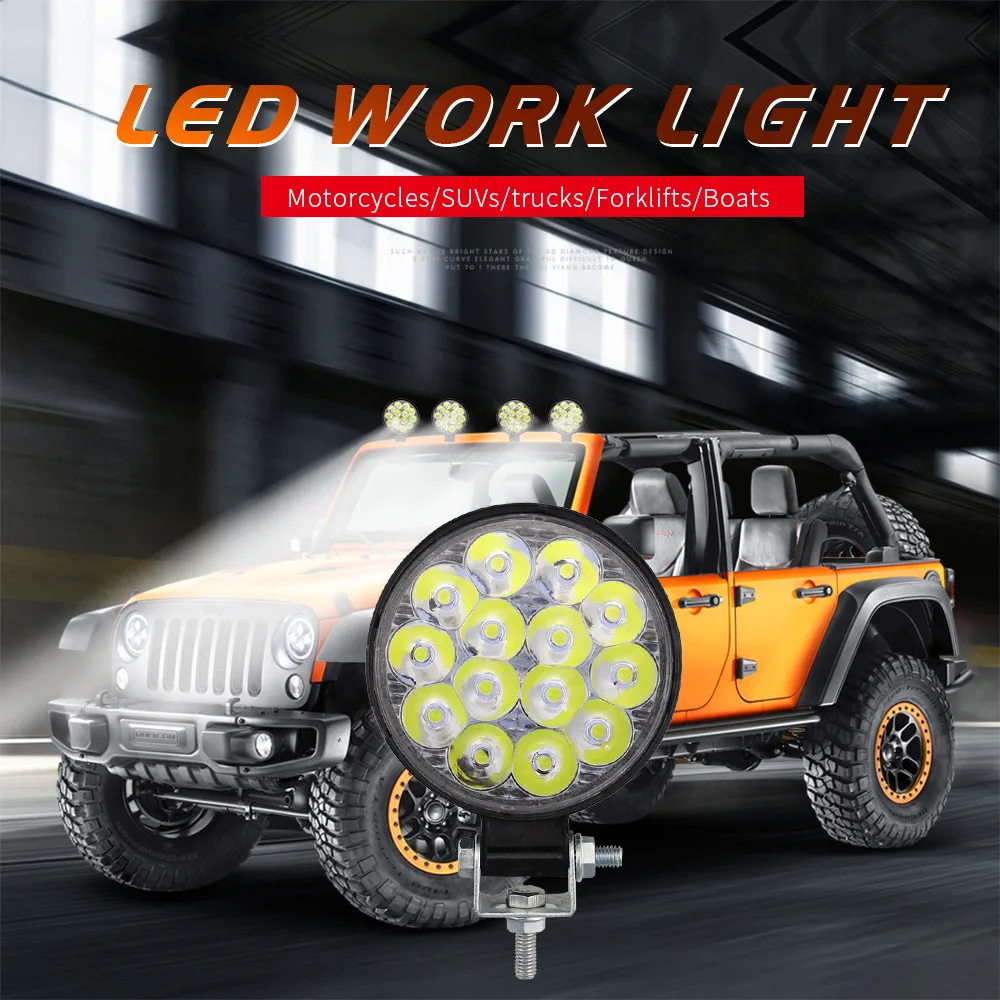 LED delovna Lučka Avtomobilski Žarometi luči za Meglo 48W LED sprednji Žaromet 12V Avtomobilska LED Za Inženiring SUV Iskalnim tovornjak dela vozila