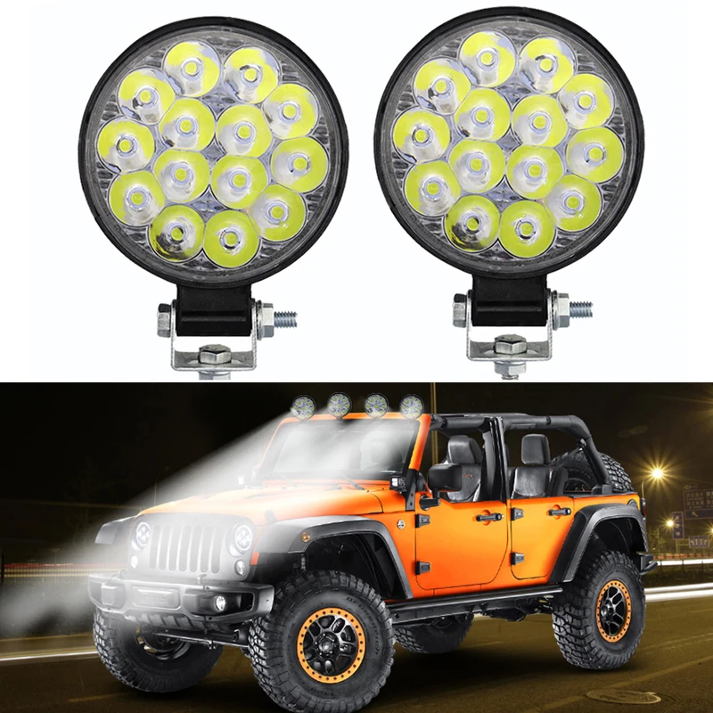 LED delovna Lučka Avtomobilski Žarometi luči za Meglo 48W LED sprednji Žaromet 12V Avtomobilska LED Za Inženiring SUV Iskalnim tovornjak dela vozila