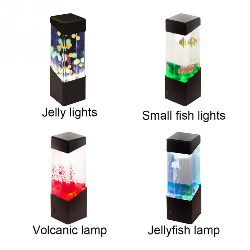 LED Namizne Luči Postelji Meduze Barva Spreminja, Lučka za Akvarijske Luči LED Luči Fish Tank Lučka Nočna Lučka za Otroke, Otroci Darilo