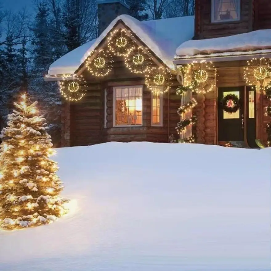 LED Niz Luči Visi Ognjemet Luči Nepremočljiva 100/120/150/180 Led DIY svate Božični Dekor Bakrene Žice Svetlobe