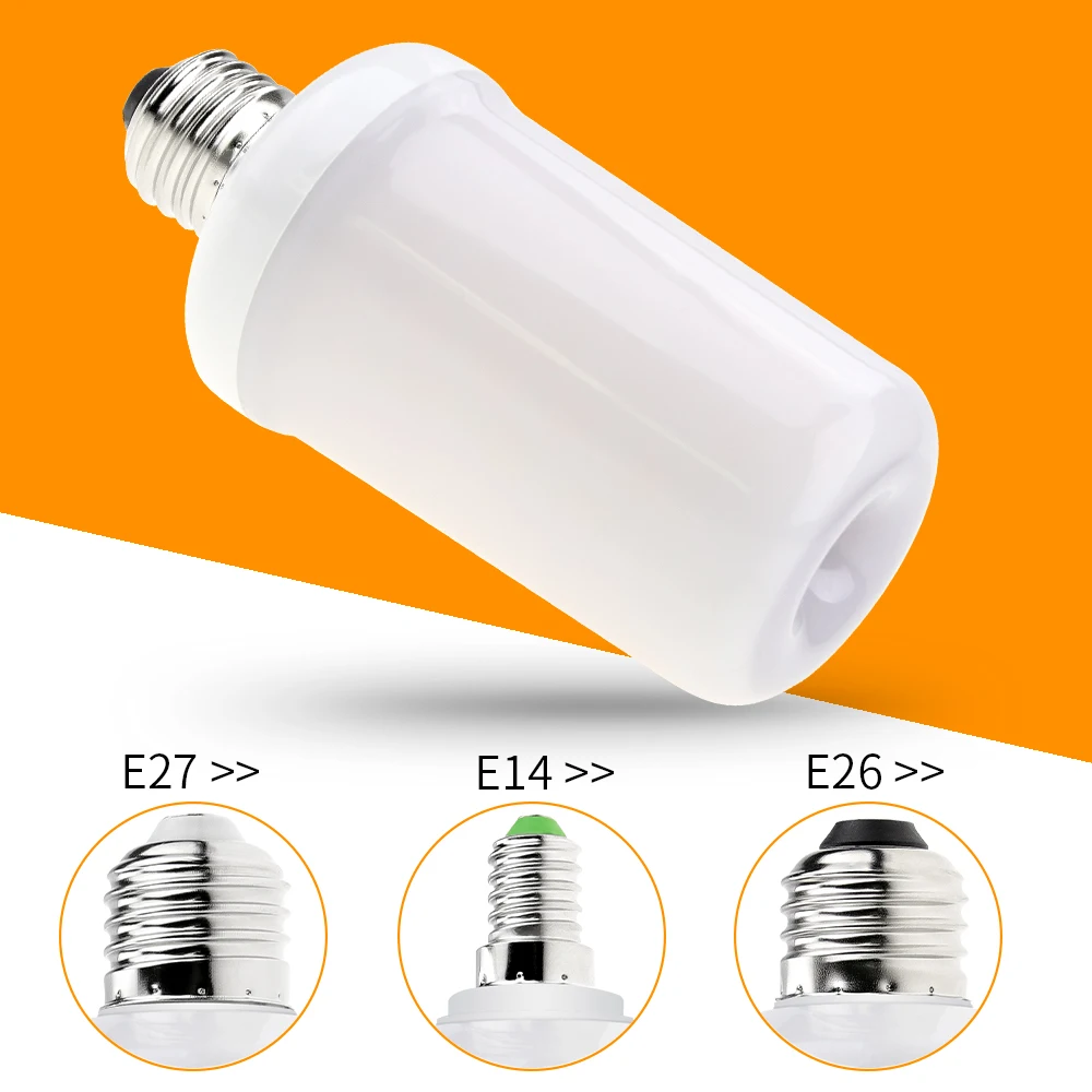 LED Ogenj Žarnice E27 Plamen Učinek Ustvarjalne Žarnica E14 LED Gori Sveča Lučka E26 Utripanja Posnemanje 99leds 2 Načini AC85-265V