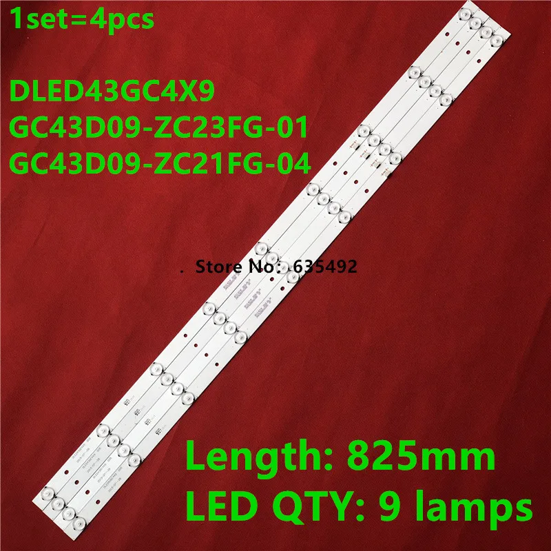 LED osvetlitev ozadja trak 9 lučka za Phi ustnice 43PFF5021 43PFF5011 T4312M LD43V22S DLED43GC4X9 DLED43GC 4X9 GC43D09-ZC23FG-01 ZC21FA