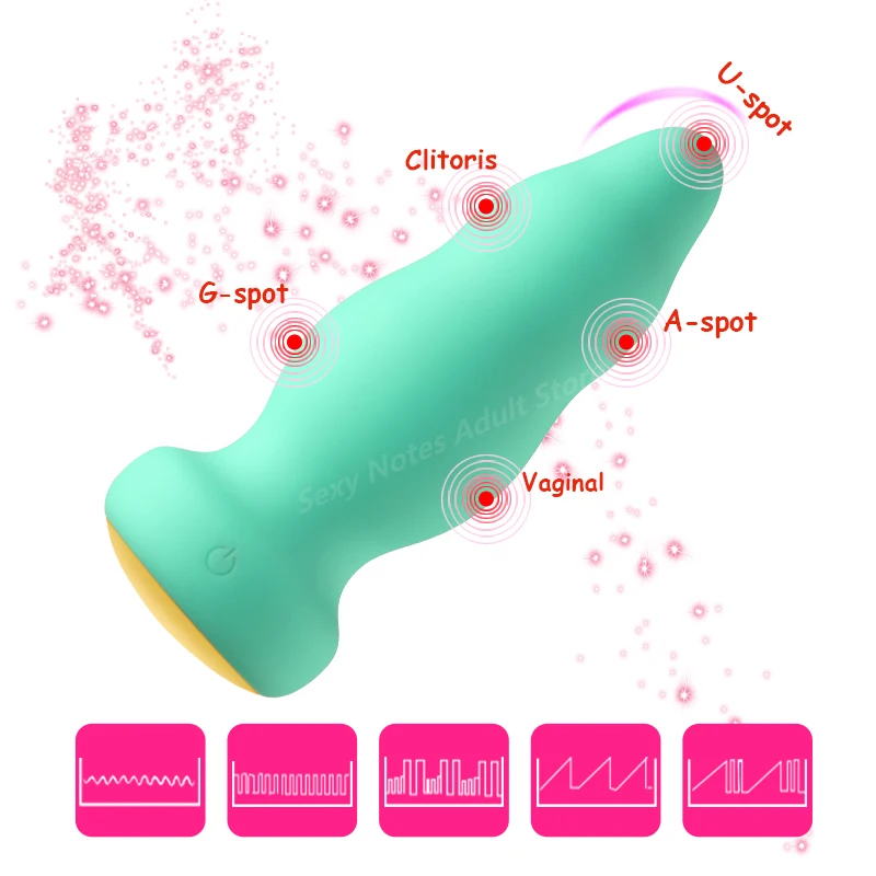 LED Pisane Silikonski Analni Čep, Vibrator Klitoris Stimulator G-Spot z vibriranjem Črno Dildo Masturbator Sex Igrača za Moške, Ženske Trgovina
