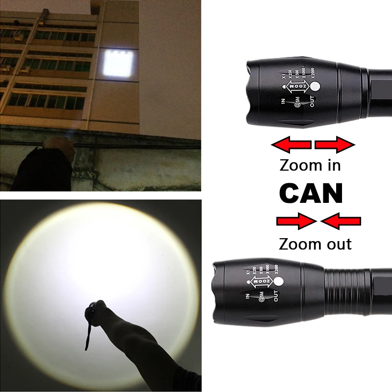 LED Polnilna Svetilka Litwod XML T6 5 načinu povečave linterna baklo 5000 LM 18650 Baterijo Prostem Kampiranje Močna Svetilka