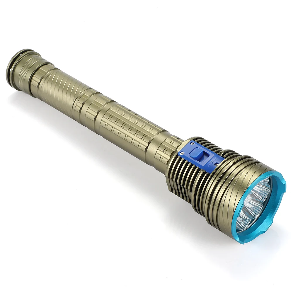 LED Potapljaška Svetilka 9xXM-L L2 Močan Professional Scuba Diver potapljaške svetilke Podvodno Svetilko z 3x26550 baterijo, polnilnik USB