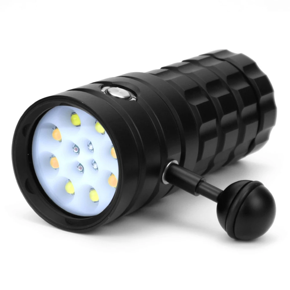 LED Potapljaška Svetilka Podvodni 100m Nepremočljiva Tatica Baklo 25000LM 8 XHP50 /70 Fotografija Video Luč Z RDEČO+UV