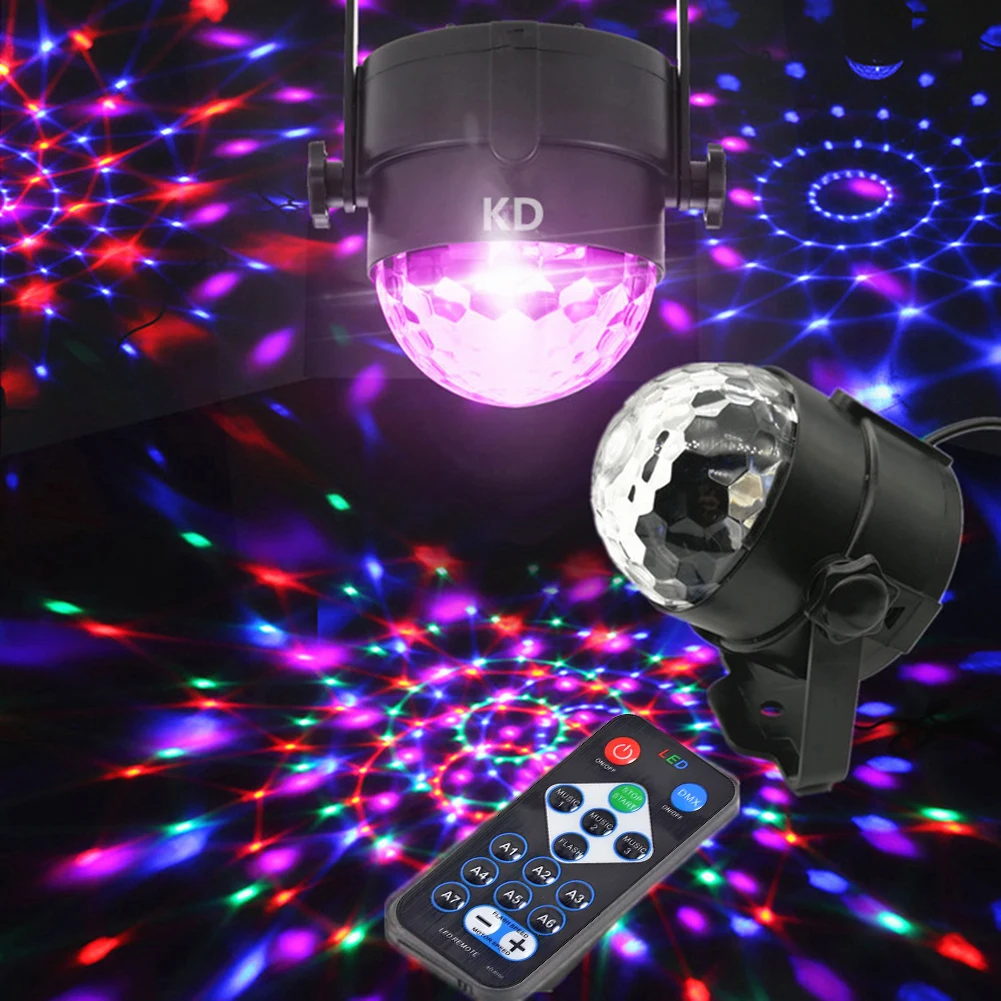 LED RGB Čarobno Žogo Svetlobo Daljinskega upravljalnika Fazi Učinek Dekorativna svetila Lučka za DJ Disco Bar Počitnice Stranka
