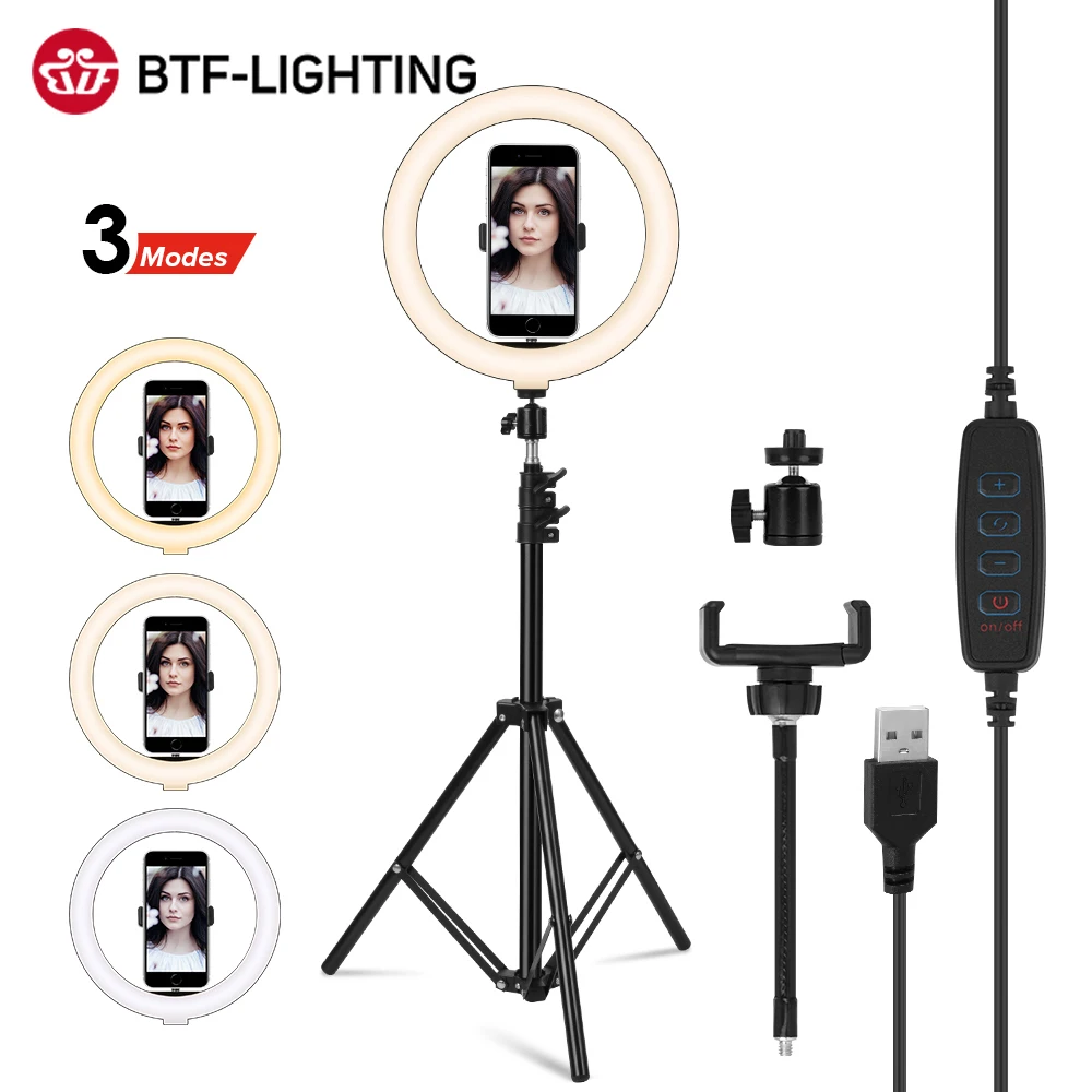 LED Selfie Obroč Fill Light 6 10 14inch 16 26 36 cm Zatemniti Foto Ličila Video Kamero Nitko z Držalom za Telefon v Živo YouTube Tiktok