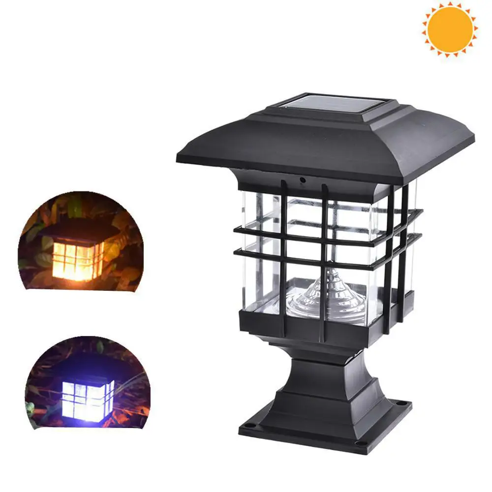LED Sončne Svetlobe Stolpec Vodja Svetlobe na Prostem Sončne Žarnice za varčevanje z Energijo Nepremočljiva Sončno energijo sončne Svetlobe za Okrasni Vrt