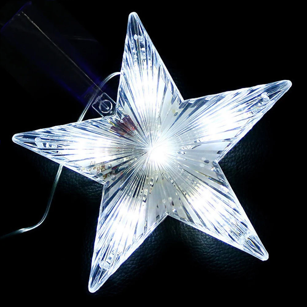 LED Star Svetlobo Pet opozoril Žarnice Božično Drevo Top Lučke Za Božič Poročne Pravljice Dekorativne Luči 220V EU/UK/NAS Plug