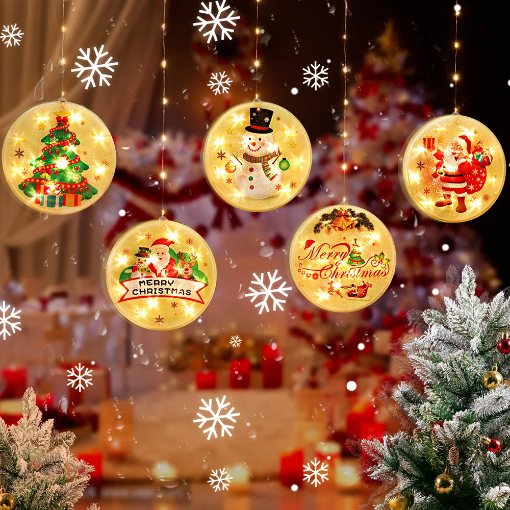 Led Svetilke Z Oddaljenim Božični Okraski Za Dom, Trgovina na Prostem Počitnice Stranka Okno USB Niz Luči Navidad Noel Dekoration
