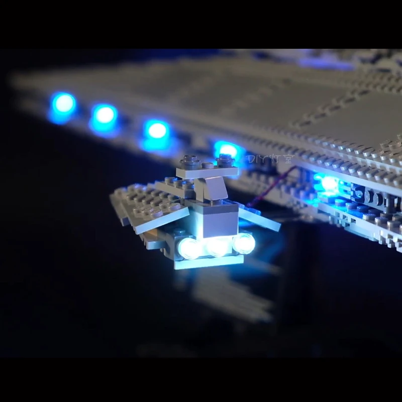 Led Svetloba Nastavite Združljiv Za Lego Star 10221 05028 Star Destroyer Stavbe, Bloki, Opeke Igrače (LED luči+polje Baterije)